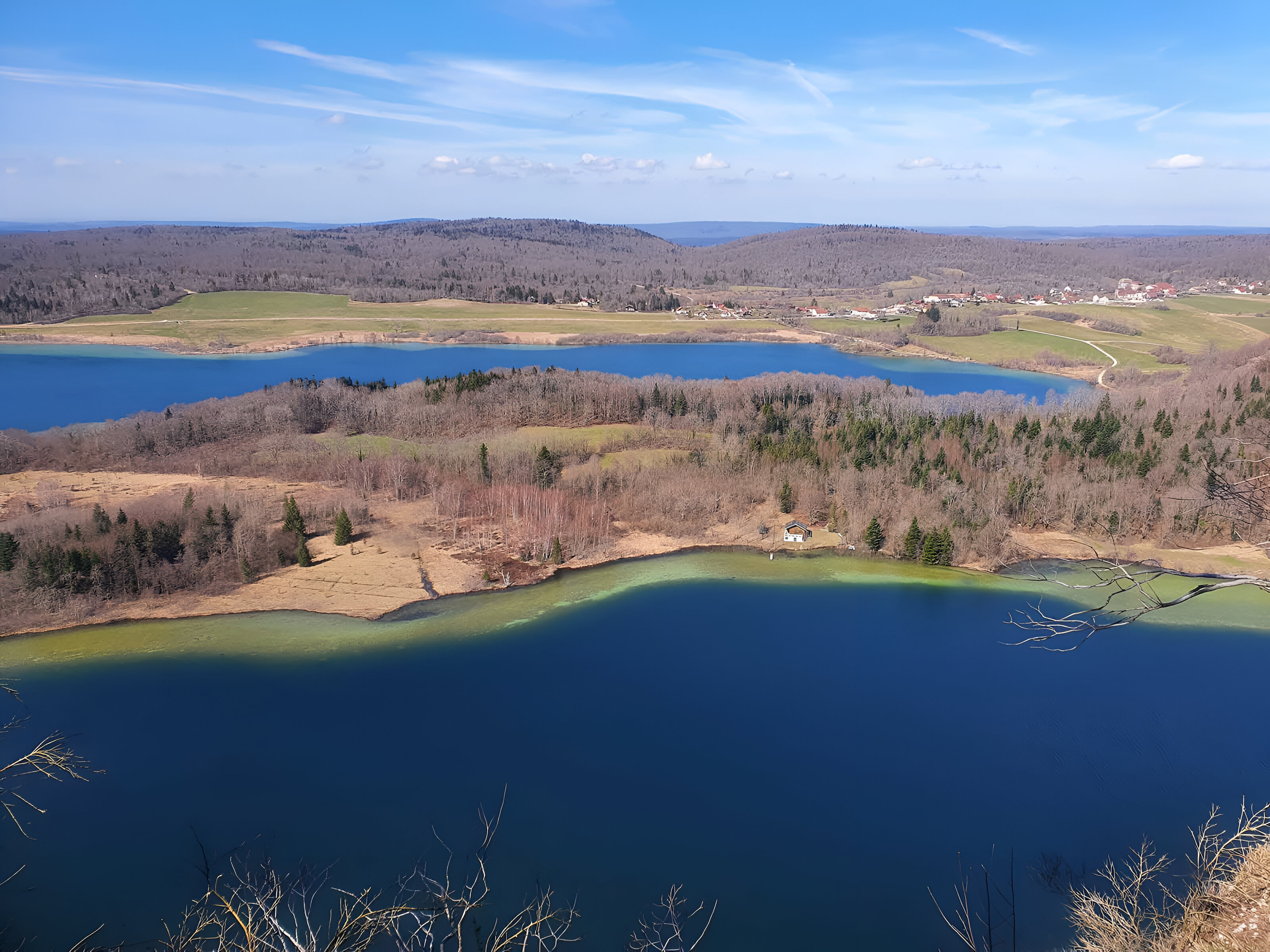 vue aérienne du camping