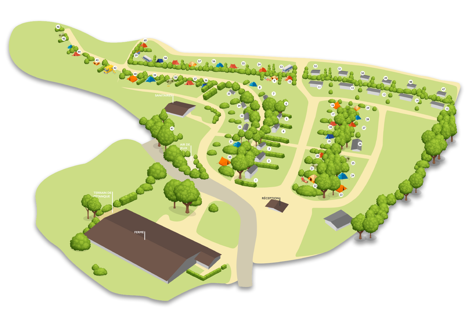 Plan du camping