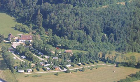 vue aérienne du camping